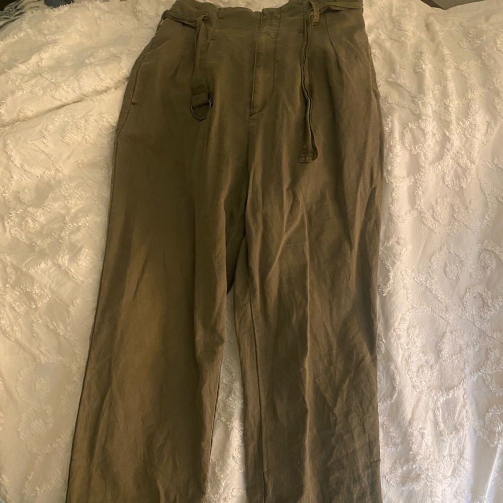 olive green pants